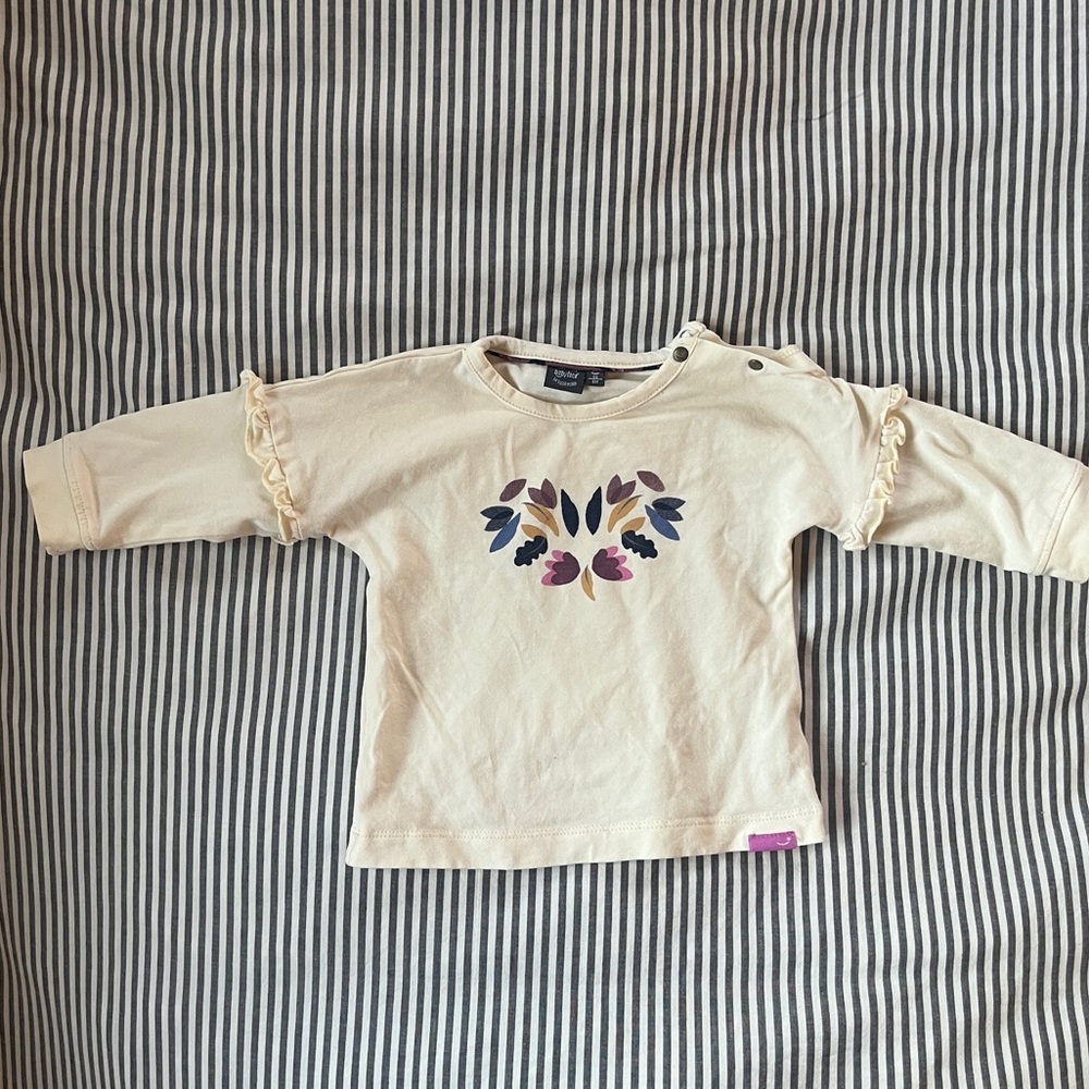 Babyface Infant girl ruffle shoulder shirt